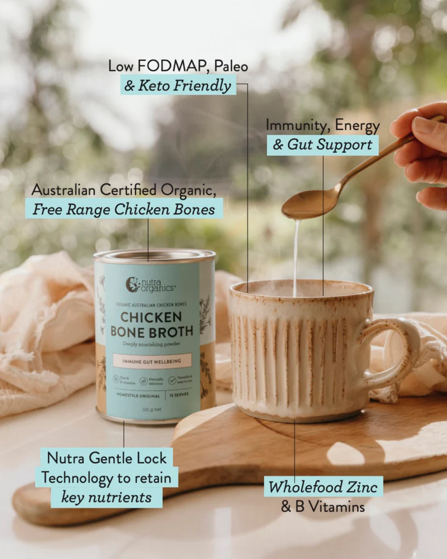 Nutra Organics Chicken Bone Broth 125g - Homestyle Original