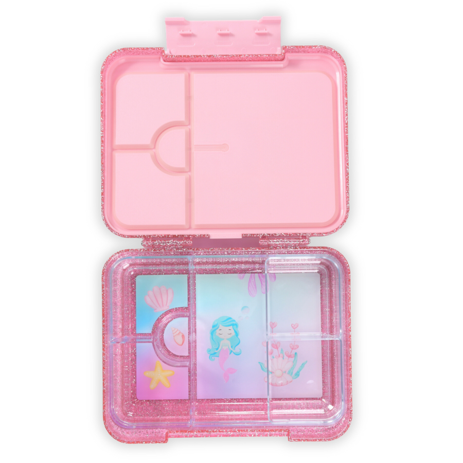 Bento Lunchbox (Large) - Sparkle Pink Mermaid 2.0