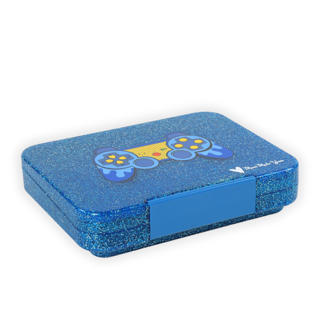 Bento Lunchbox (Large) - Sparkle Blue Gamer
