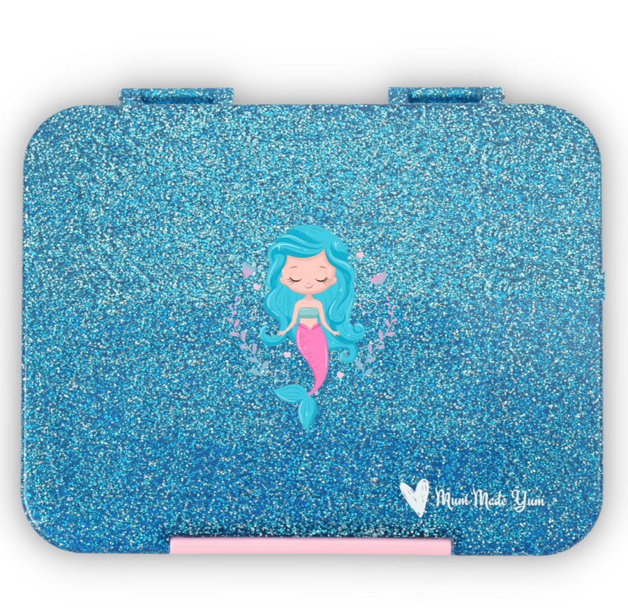 Bento Lunchbox (Large) - Sparkle Blue Mermaid 2.0