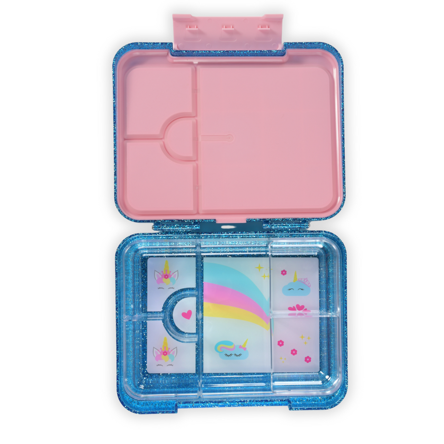 Bento Lunchbox (Large) - Sparkle Blue Unicorn