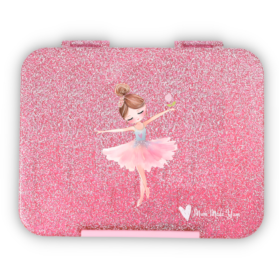 Bento Lunchbox (Large) - Sparkle Pink Ballerina