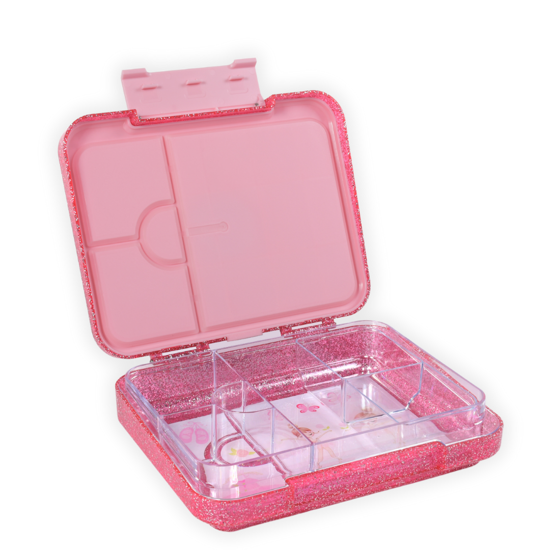 Bento Lunchbox (Large) - Sparkle Pink Ballerina