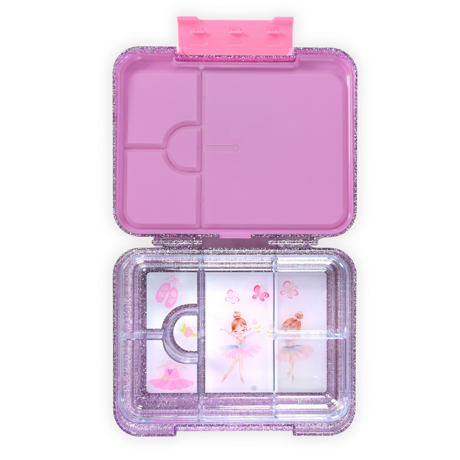 Bento Lunchbox (Large) - Sparkle Purple Ballerina