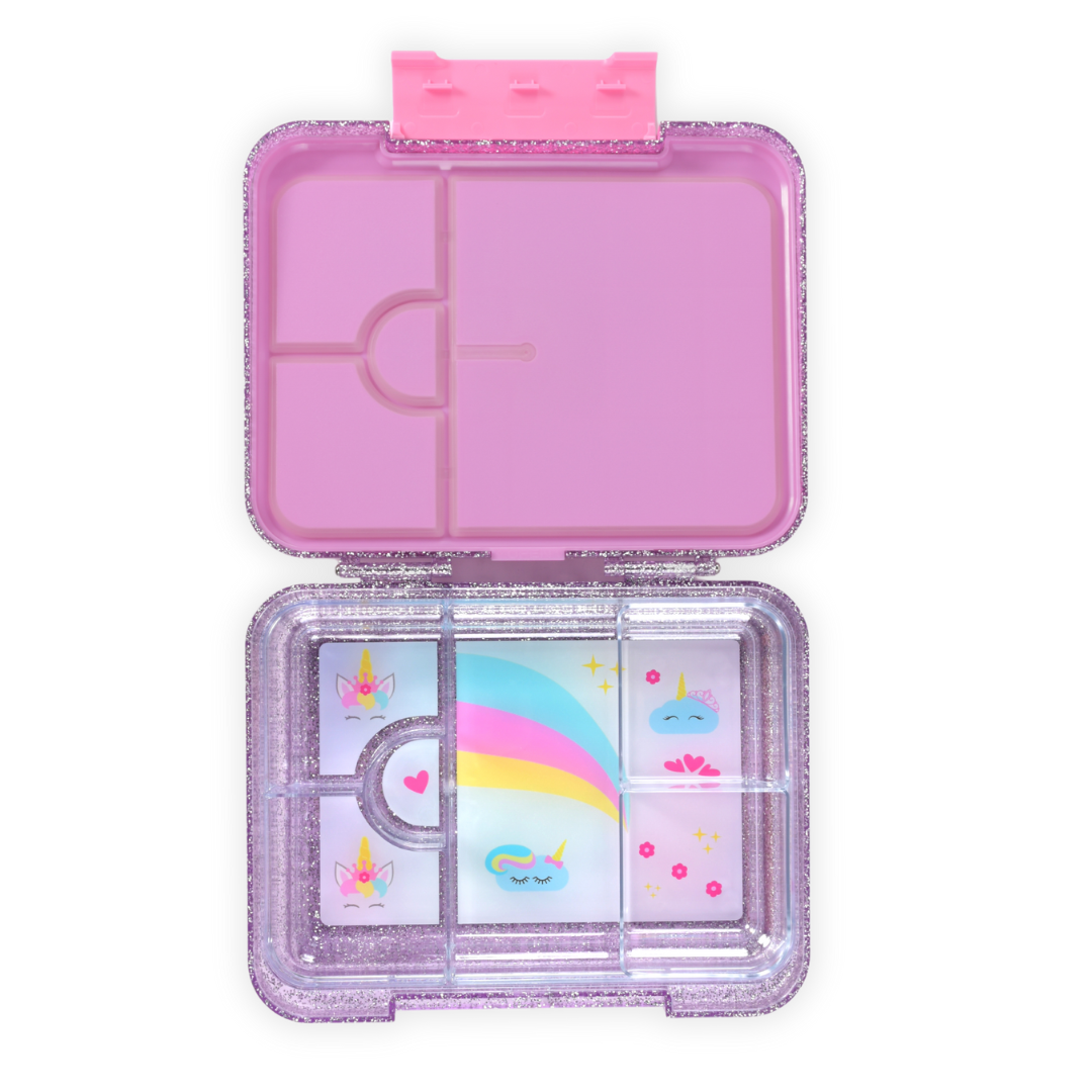 Bento Lunchbox (Large) - Sparkle Purple Unicorn