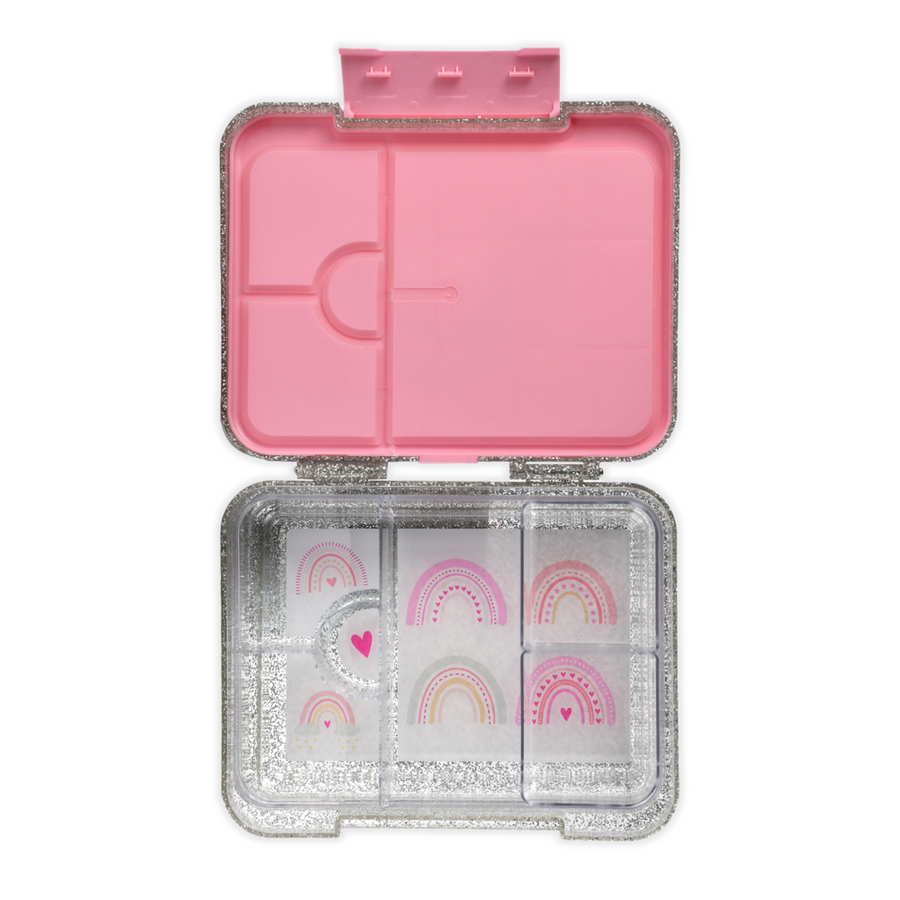Bento Lunchbox (Large) - Sparkle Silver Rainbow