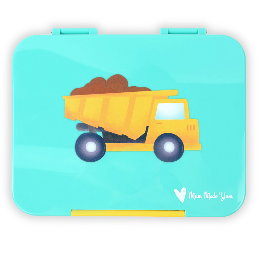 Bento Lunchbox (Large) - Teal Construction