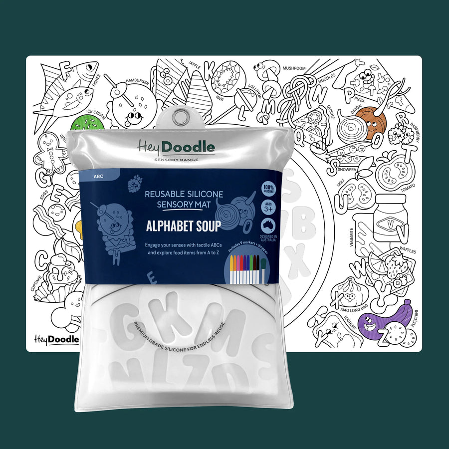 HeyDoodle Sensory Mat - Alphabet Soup