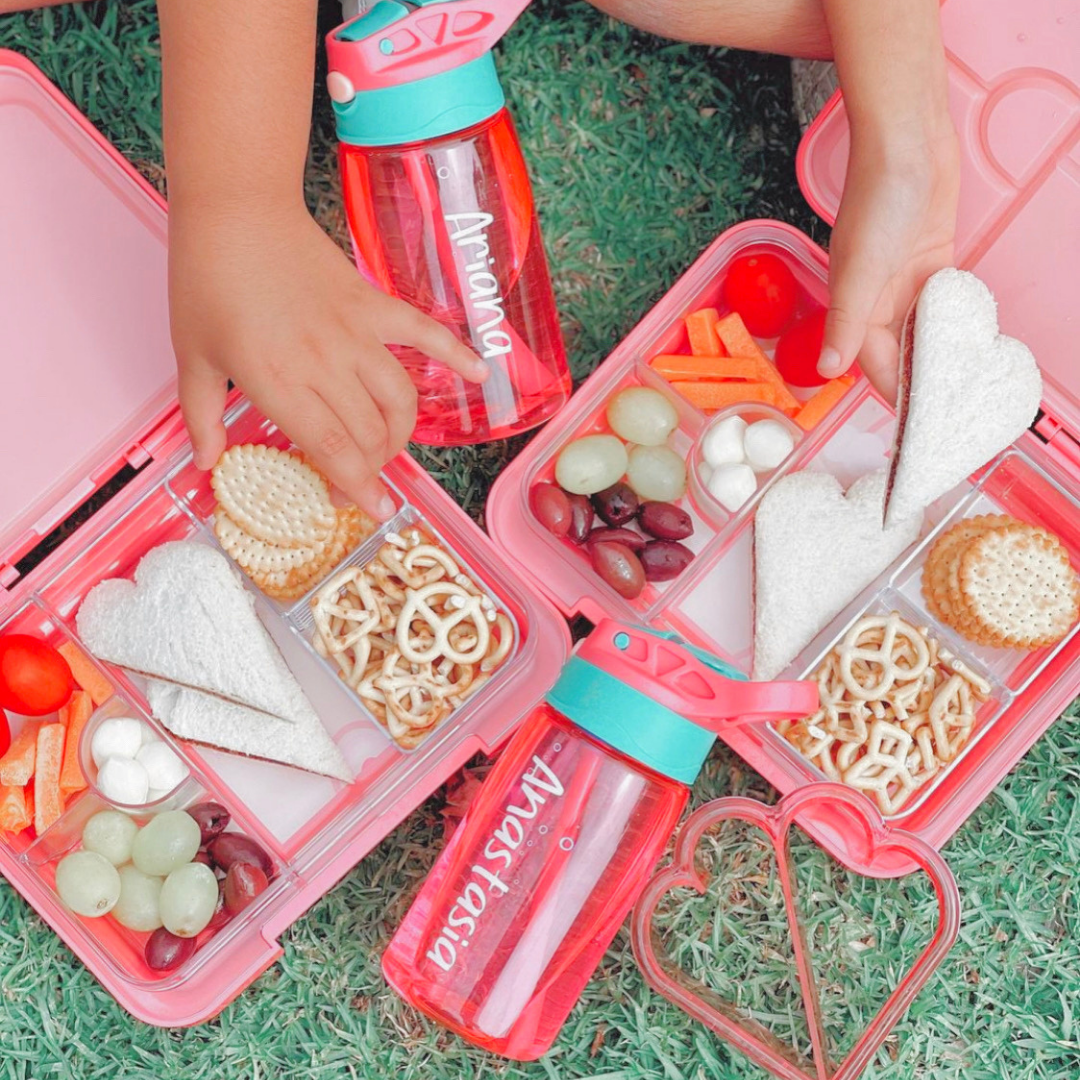 Bento Lunchbox (Large) - Teal (Pink Clip)