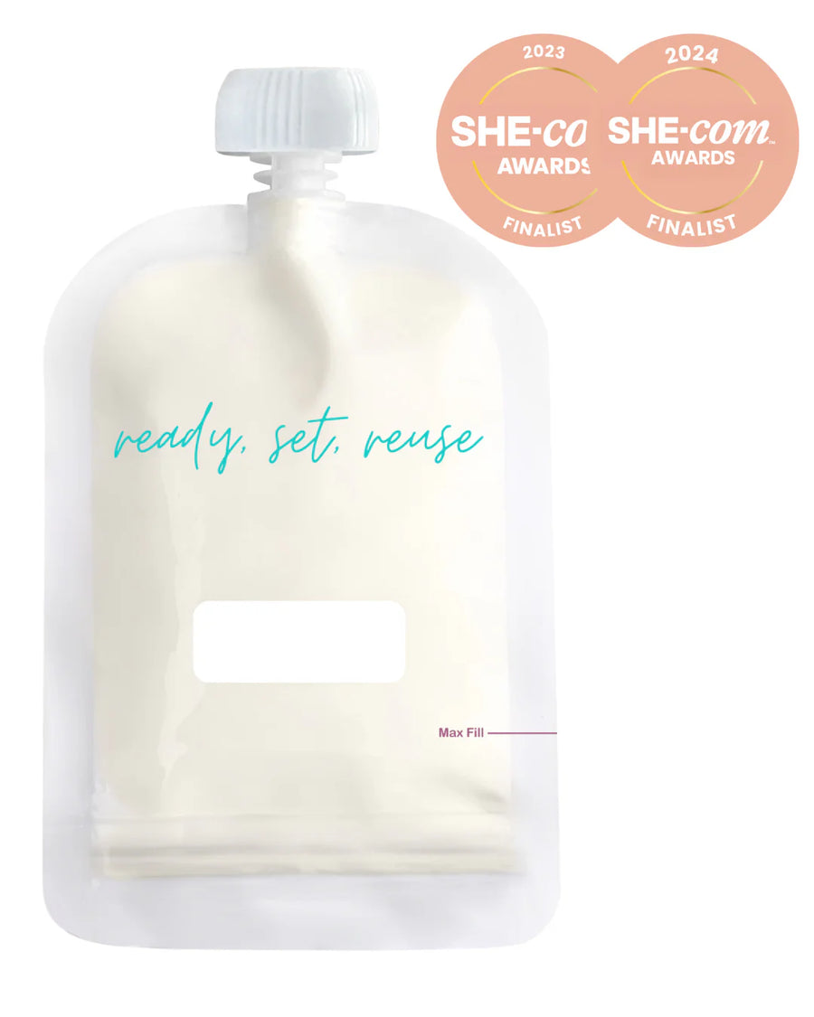 Sinchies 150ml Reusable Food Pouches - Plain - Pack: 5