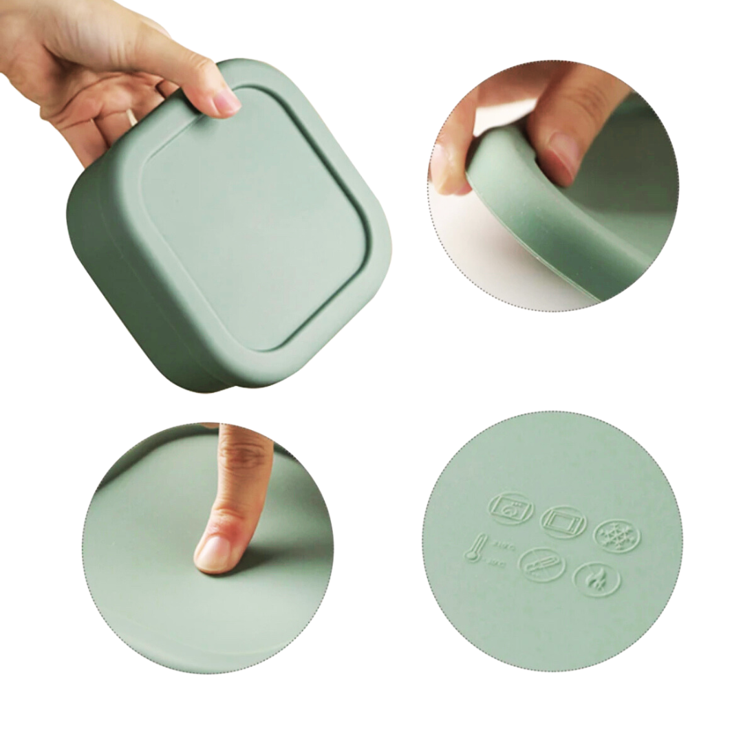 Medium Silicone Lunchbox - Olive Green3