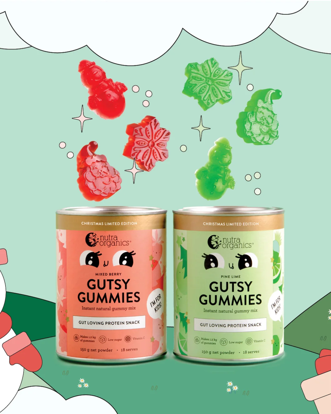 Nutra Organics Gutsy Gummies 150g 