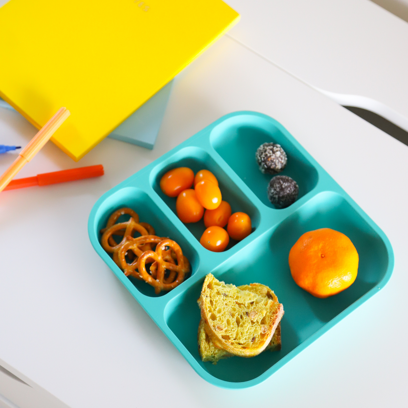 bamboo plant based divided plate