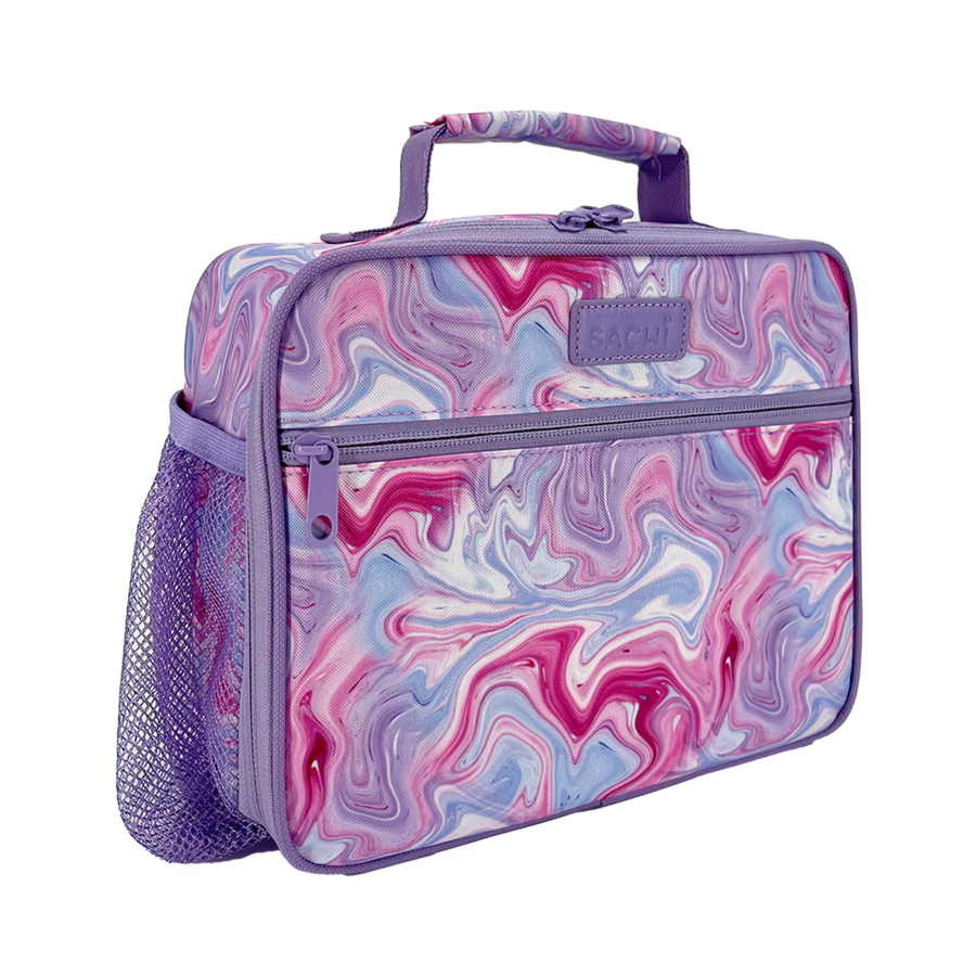 Sachi Insulated Lunch Bag (with Bottle Holder) - Marble Swirls