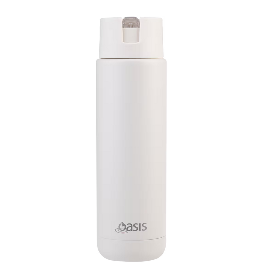 Oasis Ceramic Lined Stainless Steel Triple Insulated Sipper Drink Bottle 700ml - Alabaster