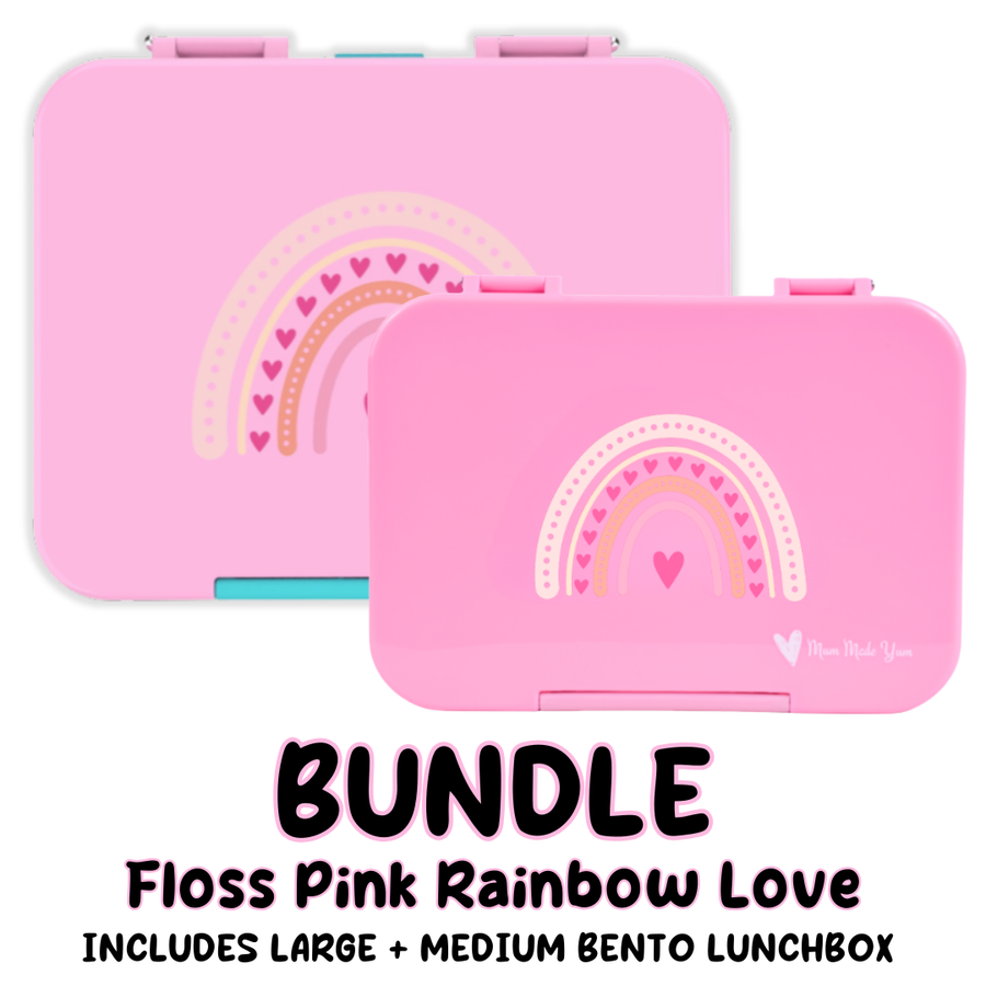 BUNDLE: Floss Pink Rainbow Love Lunchbox Value Bundle