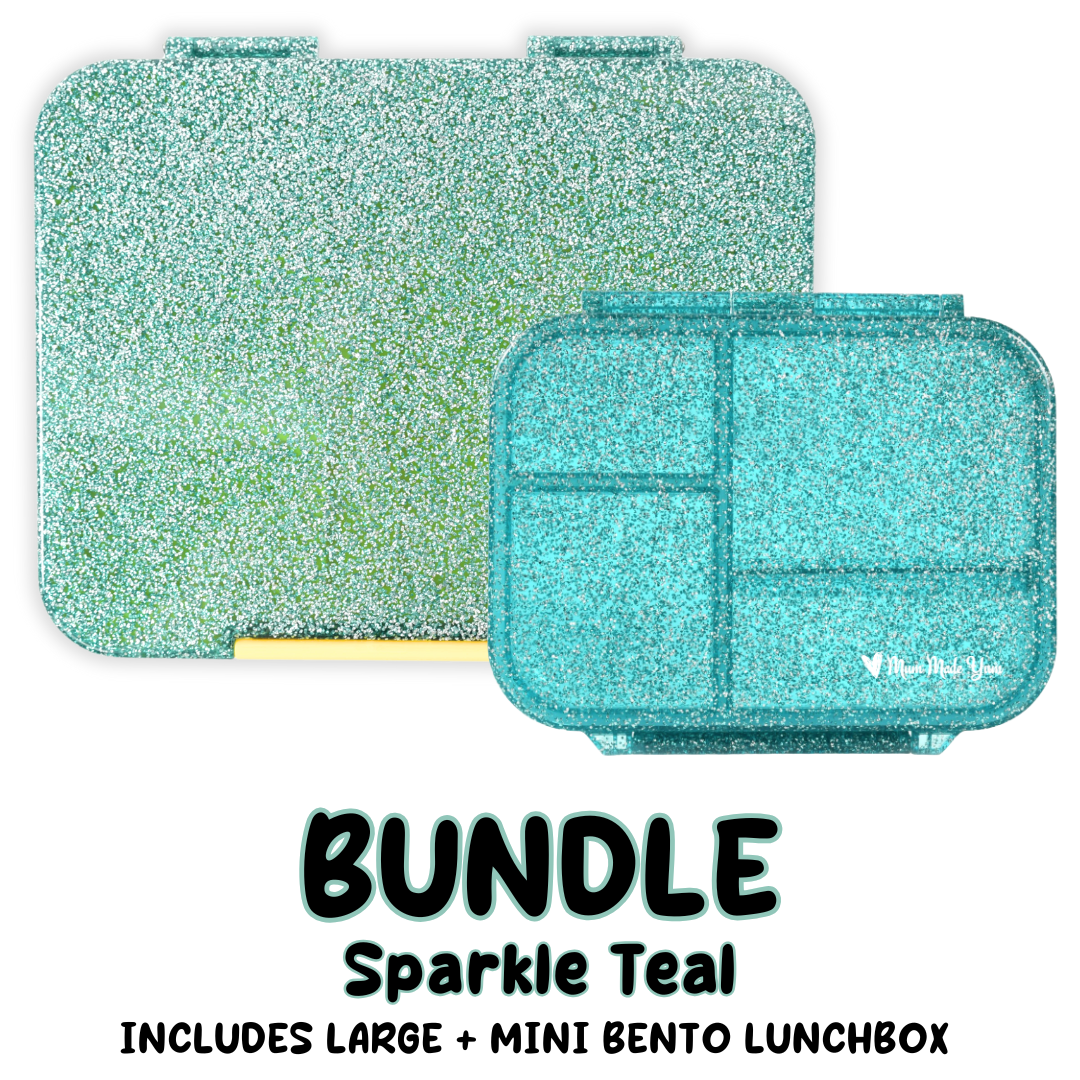 BUNDLE: Teal Sparkle Lunchbox Value Bundle (Large + Mini)