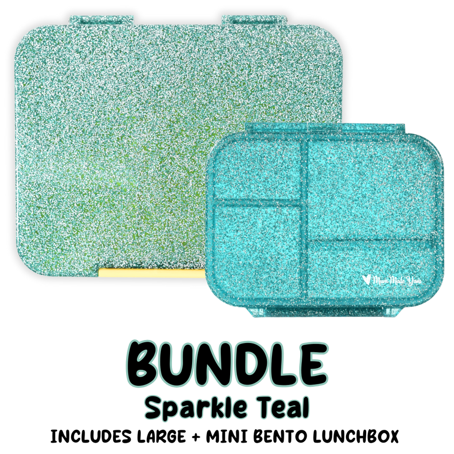 BUNDLE: Teal Sparkle Lunchbox Value Bundle (Large + Mini)