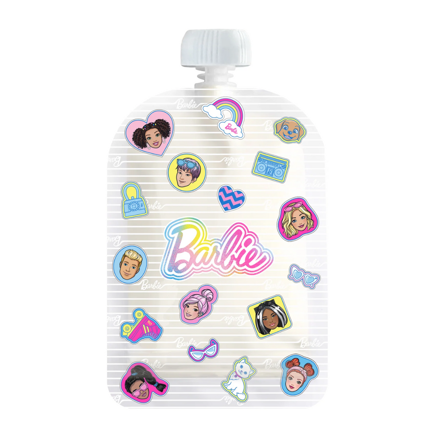 Sinchies 150ml Reusable Food Pouches - Team Barbie  - Pack: 5