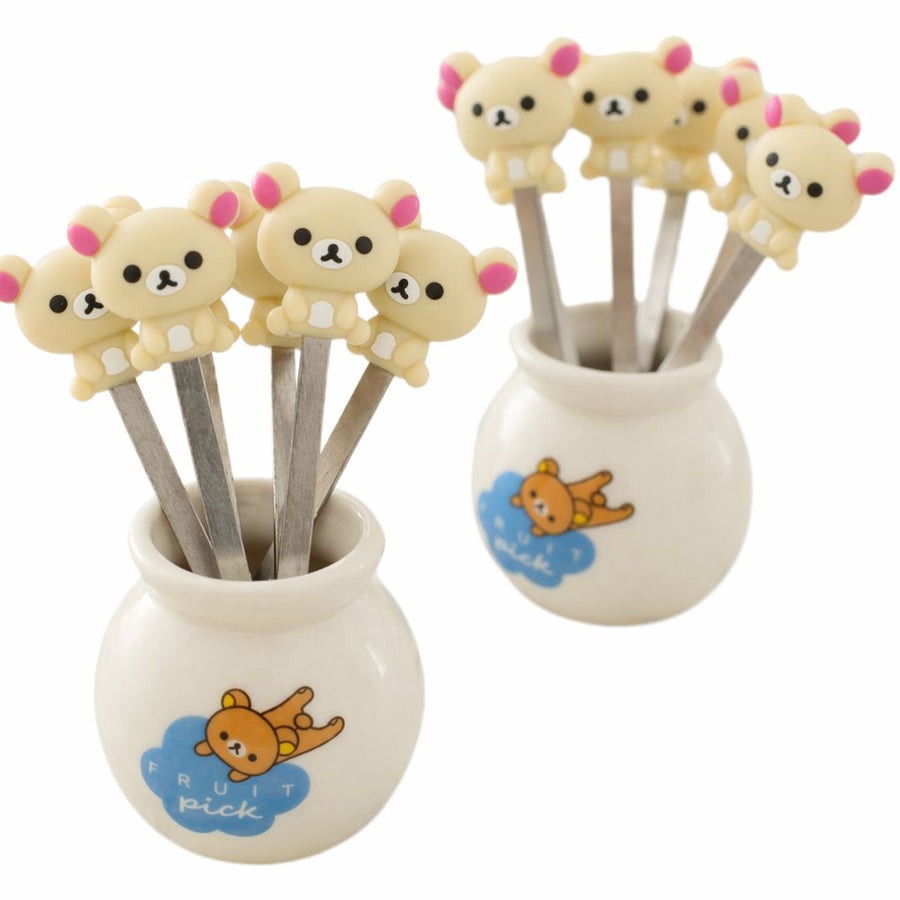Food Picks/ Forks - Cute Bears (6 Pieces)