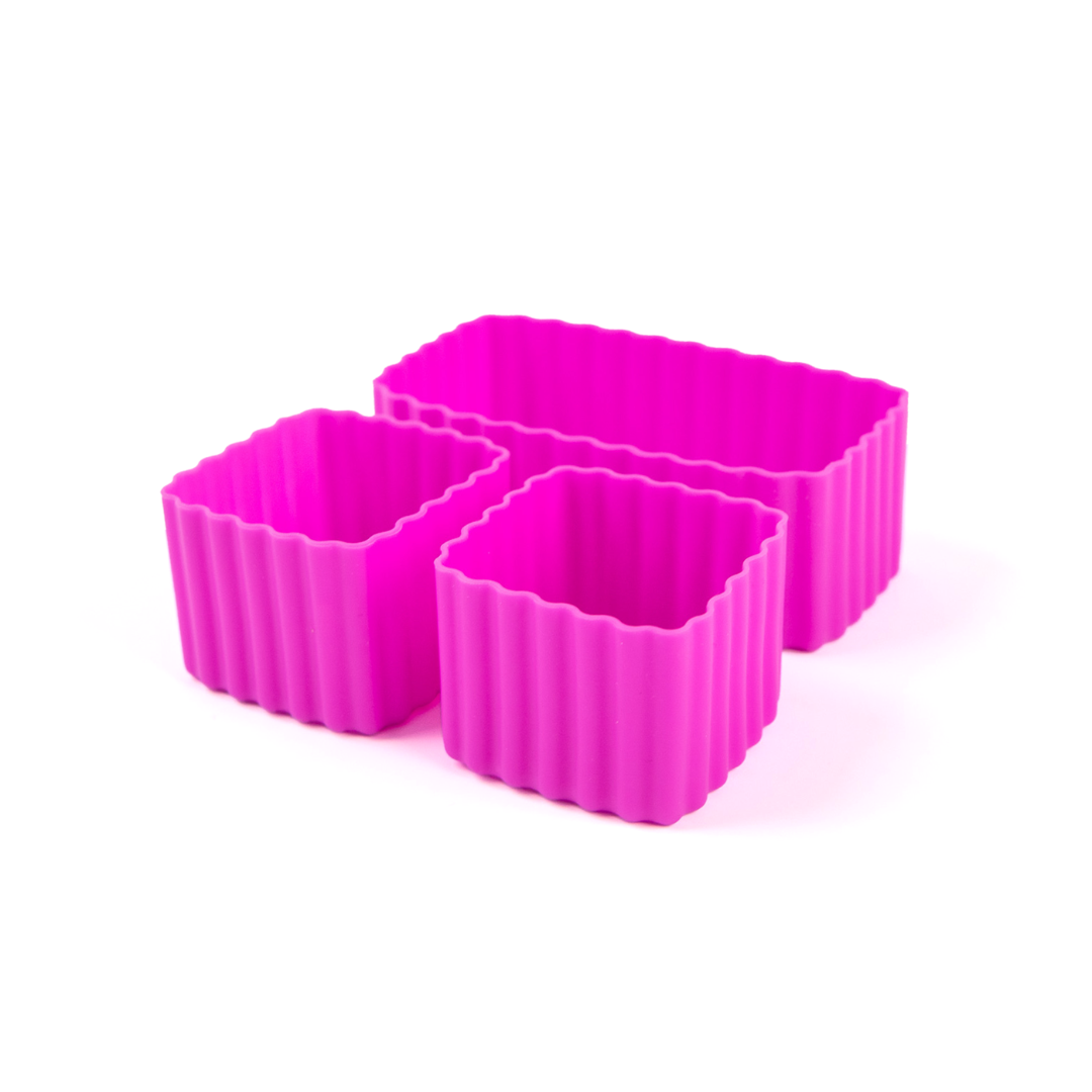 Montii Bento Silicone Cups - 3 pack Fuchsia Pink
