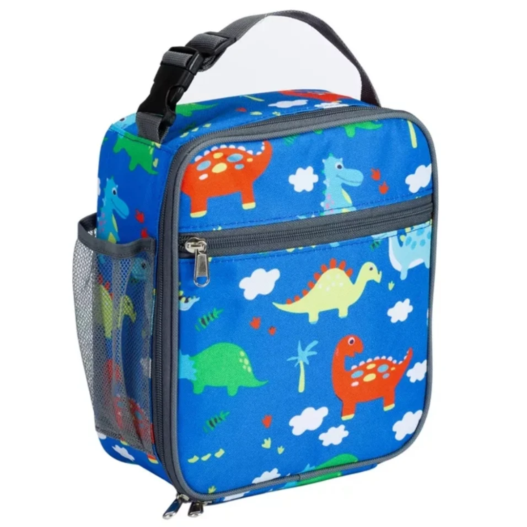 Insulated Lunch Cooler Bag – Blue Dinosaur
