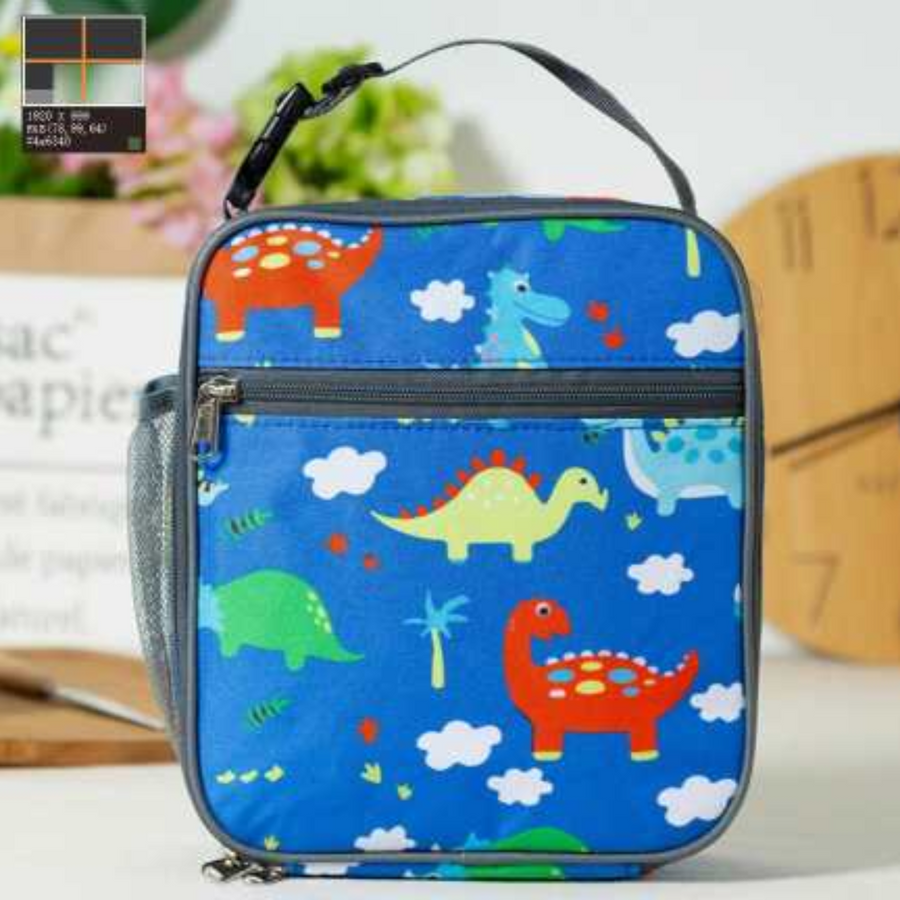 Insulated Lunch Cooler Bag – Blue Dinosaur2