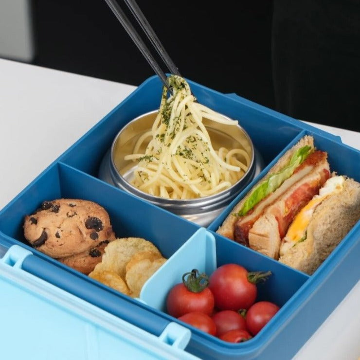 Maxi Bento Lunchbox + Thermos Food Jar - Blue16