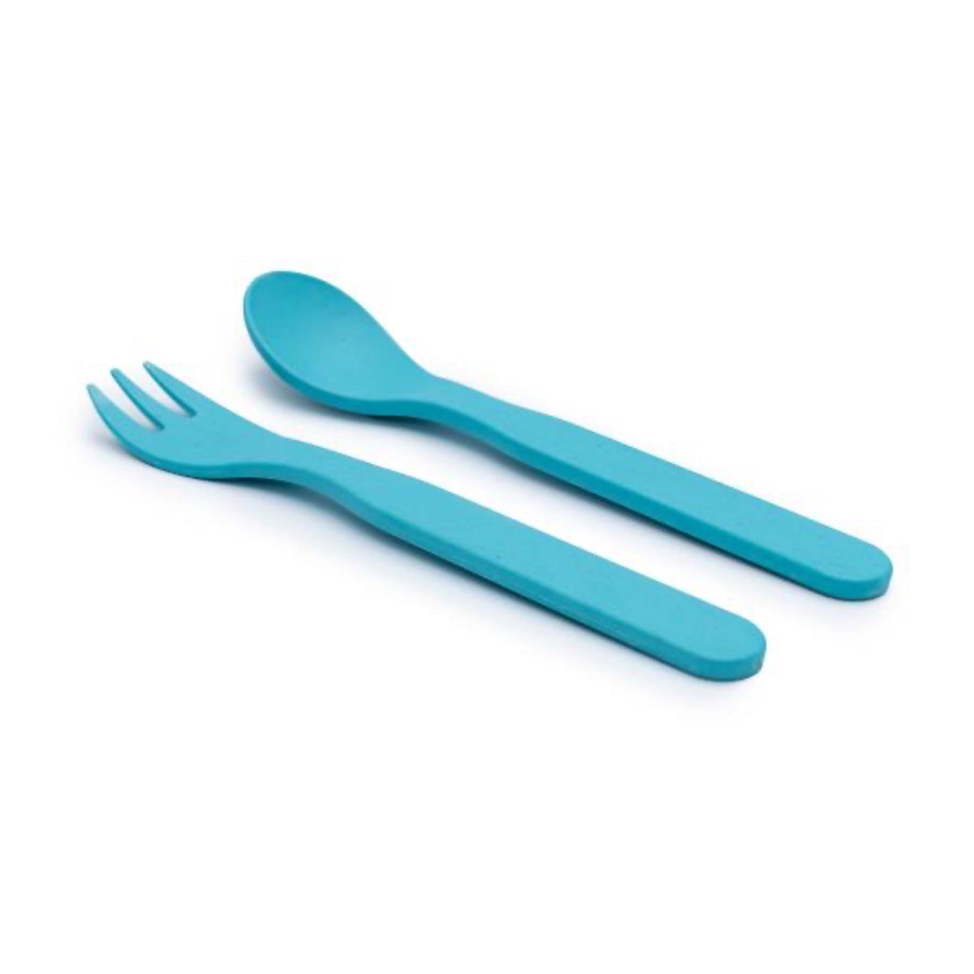 bobo&boo plant-based cutlery fork and spoon in blue