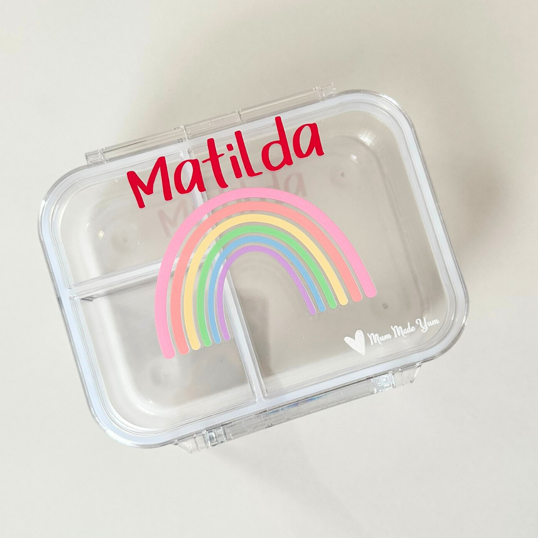 Bento Lunchbox (Mini Snack) - Clear Rainbow