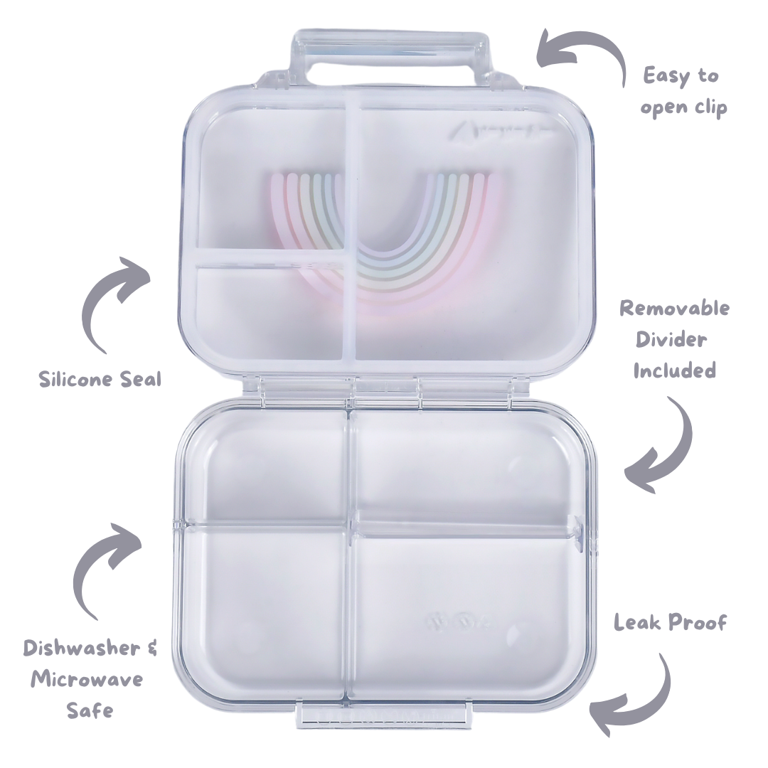 Bento Lunchbox (Mini Snack) - Clear Rainbow