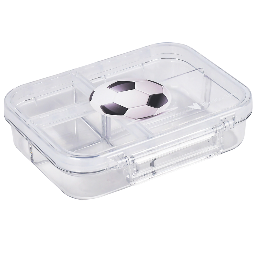 Bento Lunchbox (Mini Snack) - Clear Soccer