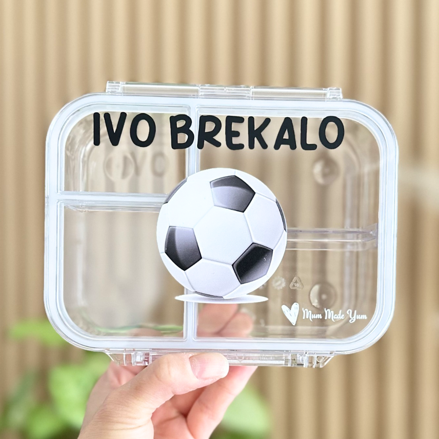 Bento Lunchbox (Mini Snack) - Clear Soccer