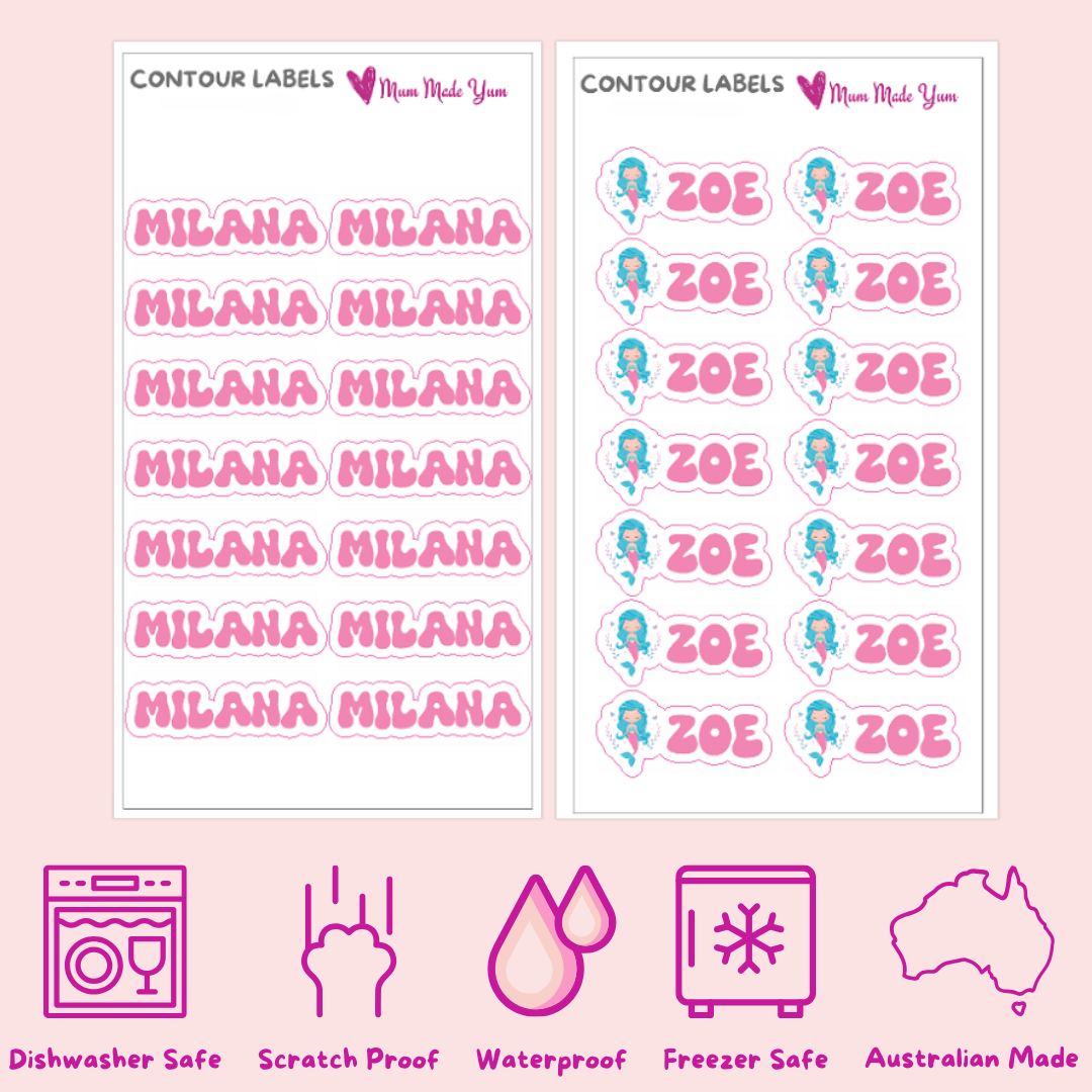 Custom Name Labels - Contour | Mum Made Yum