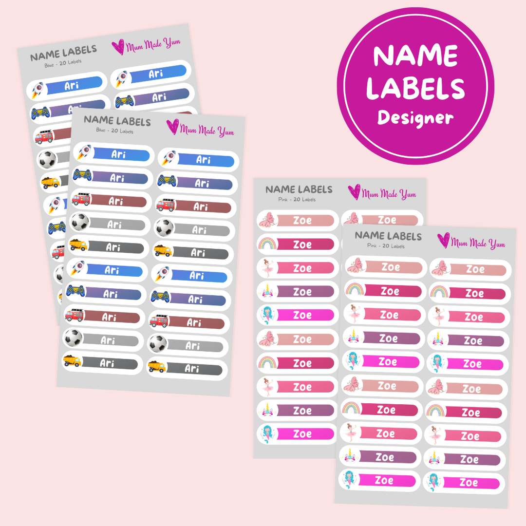 Custom Name Labels - Designer