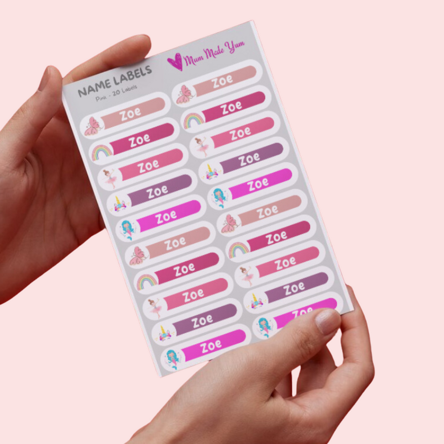 Label Model Name Custom Name Labels | Mum Made Yum