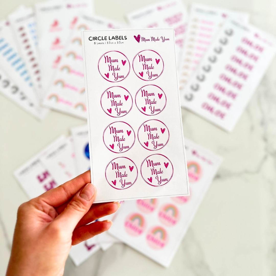 Personalised Custom Name Label Sheet - Select your size