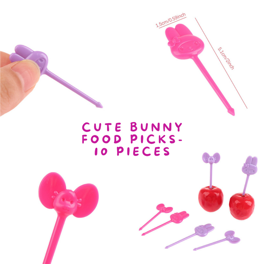 Food Picks - Cute Bunny Rabbit (10 Pieces)