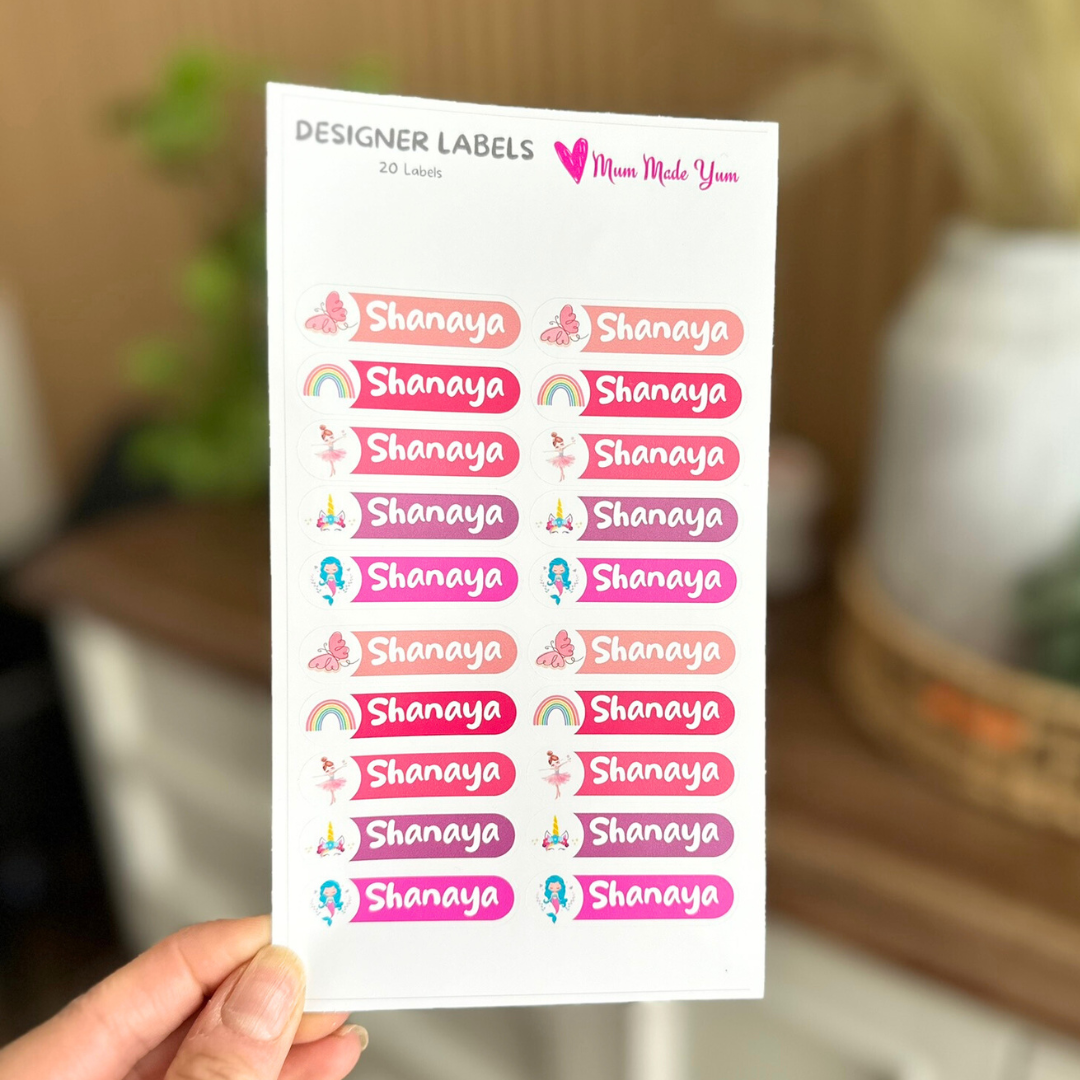 Personalised Custom Name Labels - Designer