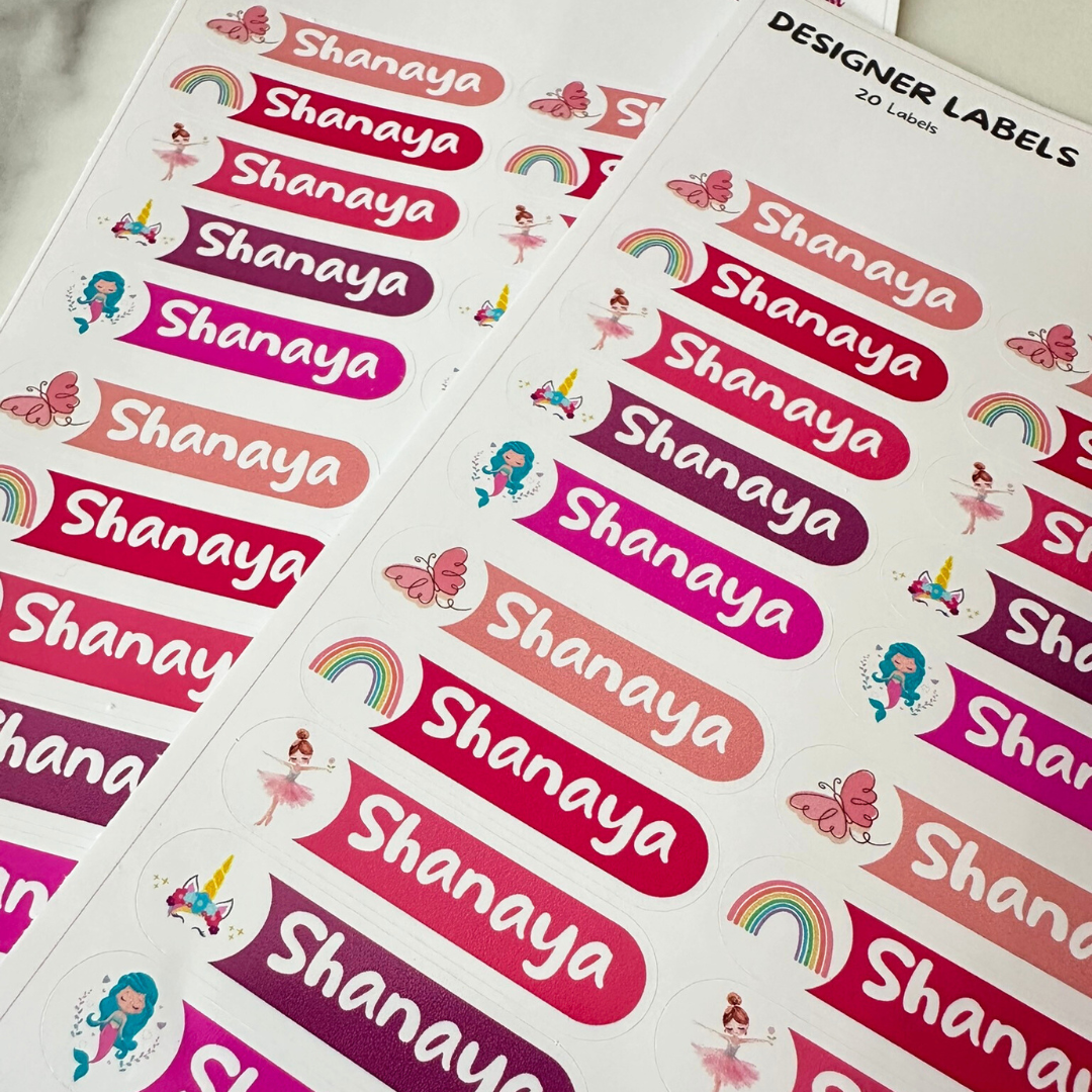 Personalised Custom Name Labels - Designer