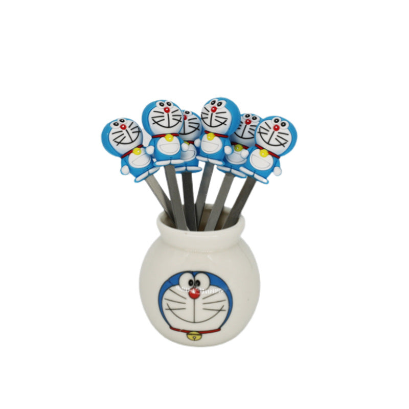 Food Picks/ Forks - Doraemon (6 Pieces)