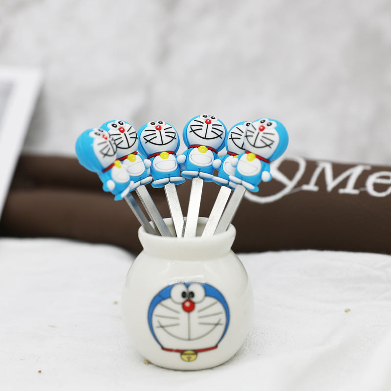 Food Picks/ Forks - Doraemon (6 Pieces)
