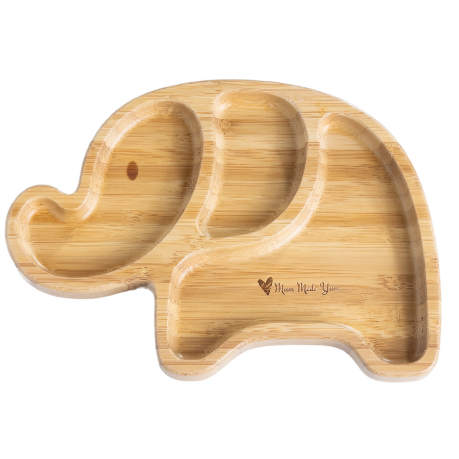 Bamboo Suction Plate - “Ellie" the Elephant