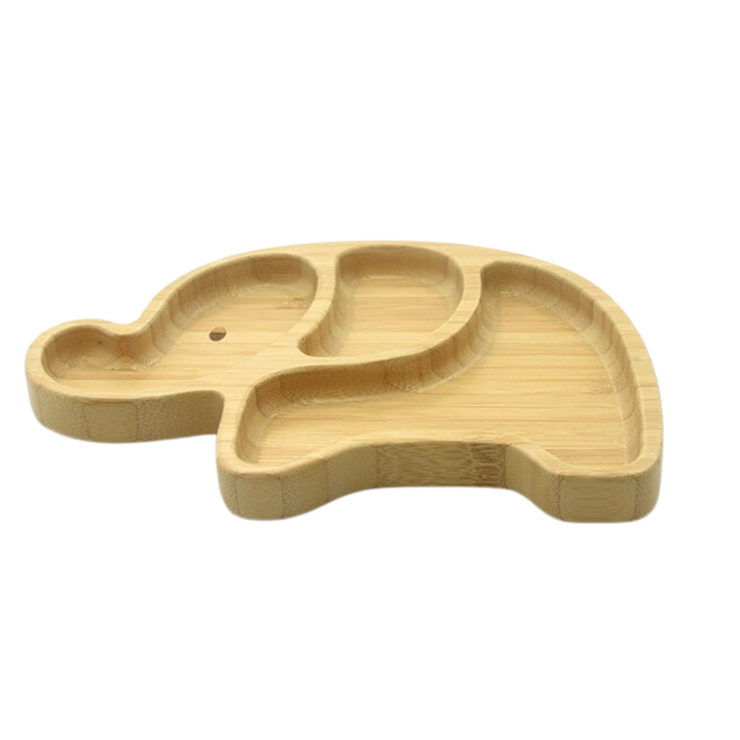 Bamboo Suction Plate - “Ellie" the Elephant