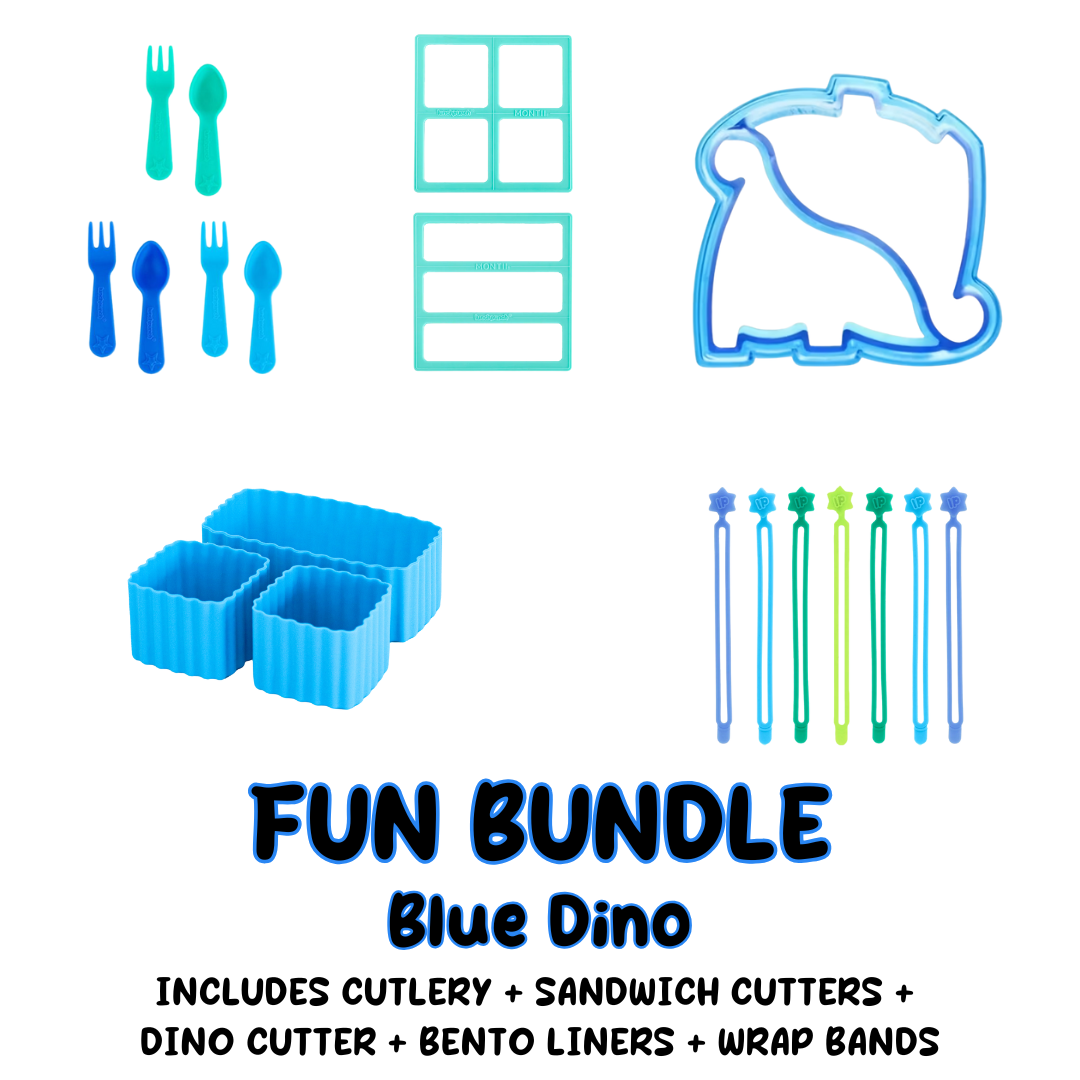 Bundle: Blue Lunch Fun Bundle | Dino Themed Lunch Accessories Set | Mum ...