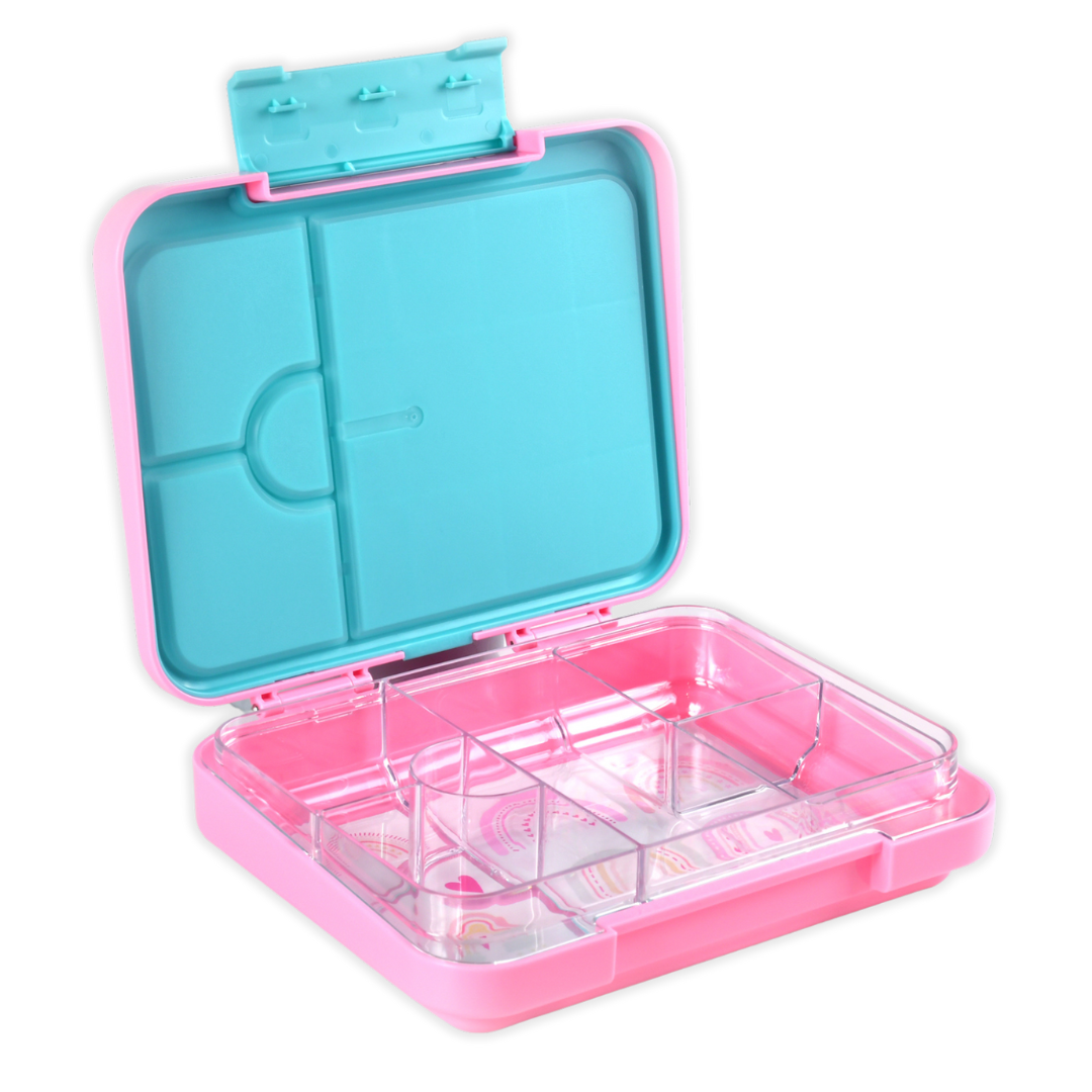 Bento Lunchbox (Large) - Floss Pink Rainbow