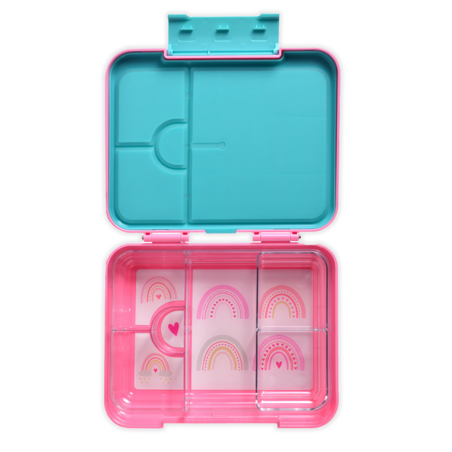 Bento Lunchbox (Large) - Floss Pink Rainbow