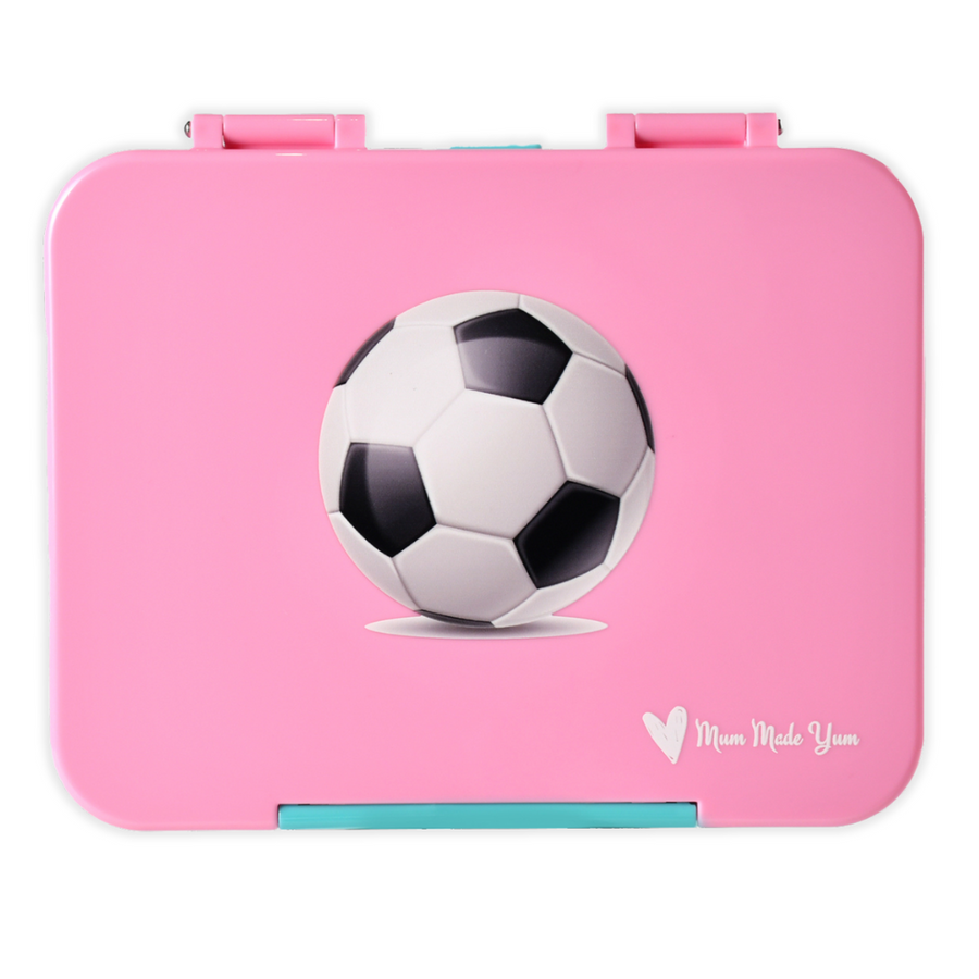 Bento Lunchbox (Large) - Floss Pink Soccer