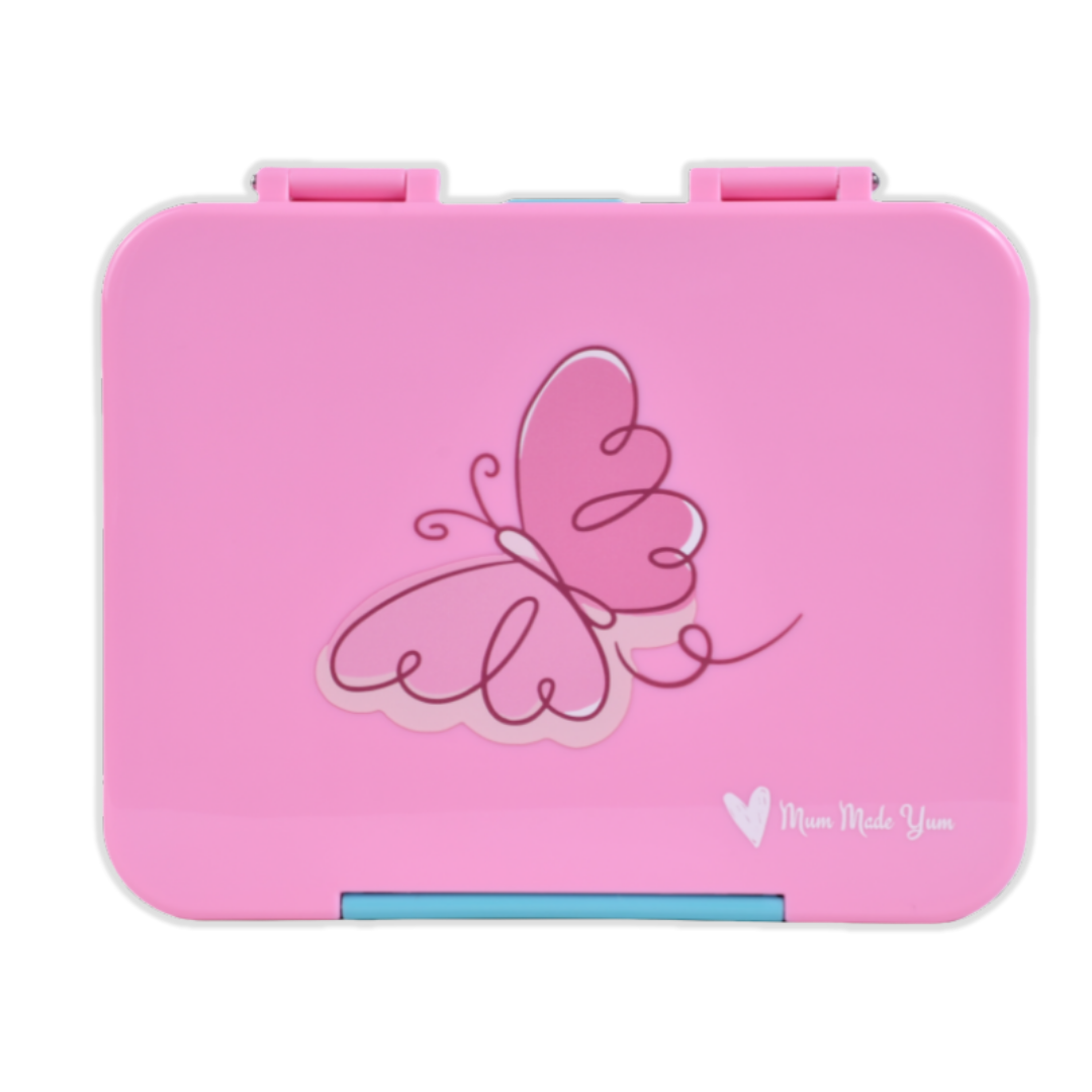 Bento Lunchbox (Large) - Floss Pink Butterfly
