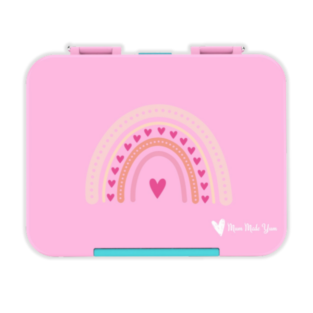 Bento Lunchbox (Large) - Floss Pink Rainbow Love